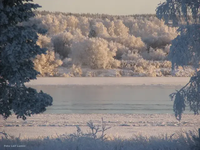 Is på Torneälven vinter snö