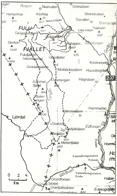 Karta med avrinningsområden