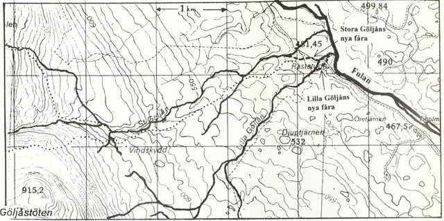 Karta över förändrade åar