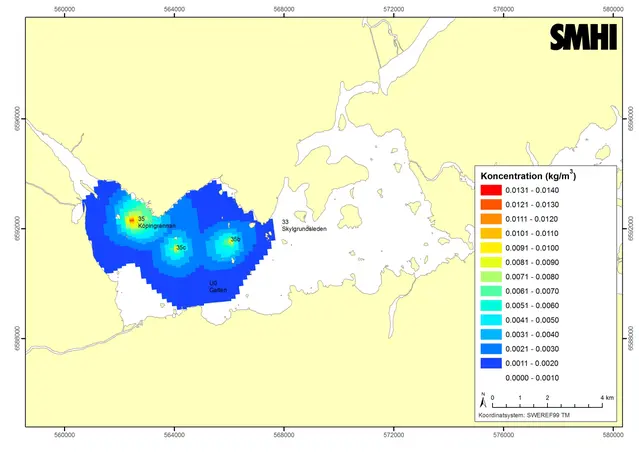 Sofia bild spridning i vatten
