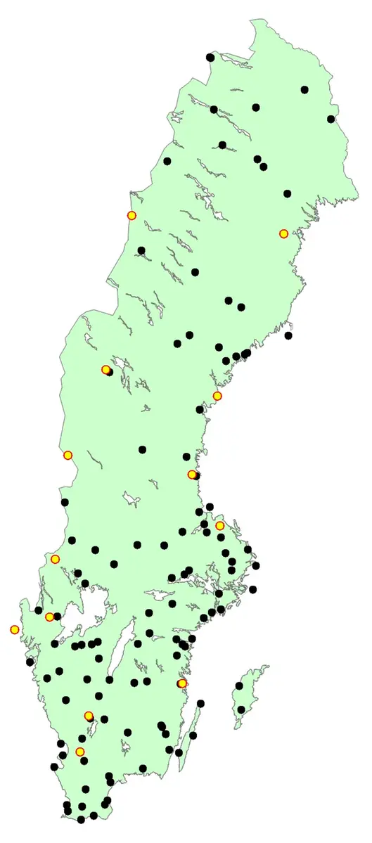 Årets största dygnsnederbörd 1881-2019