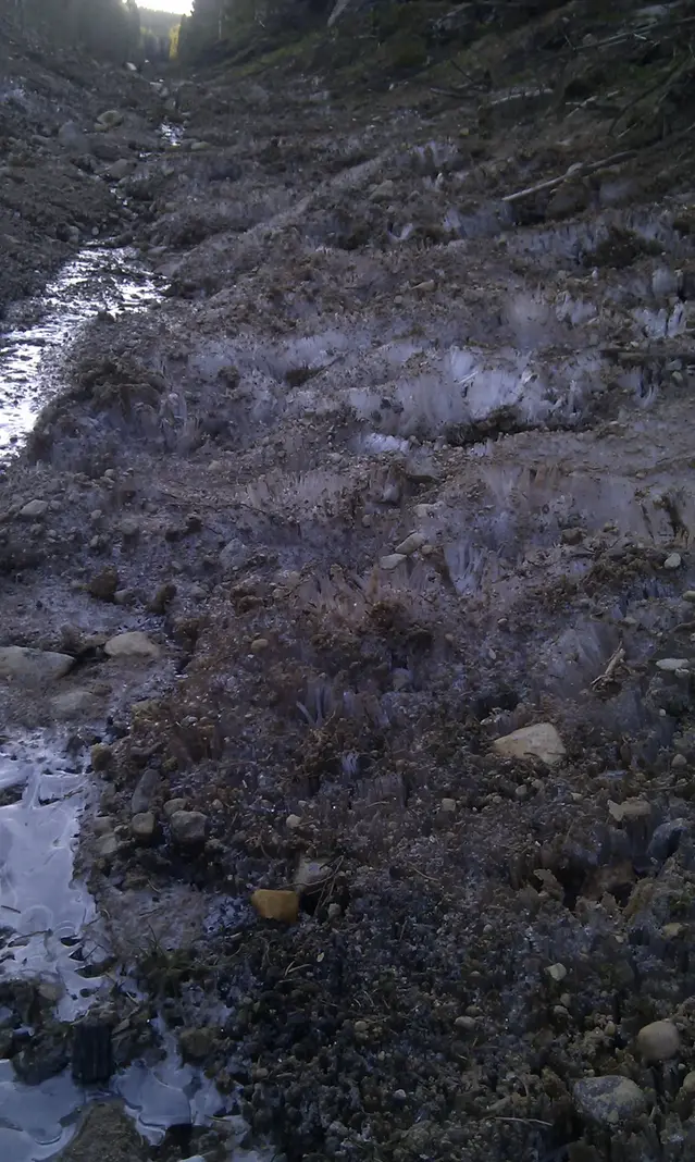 Dike där pipkrake bildats.