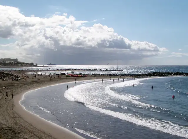 Strand, hav, vågor, sand, semester, Teneriffa